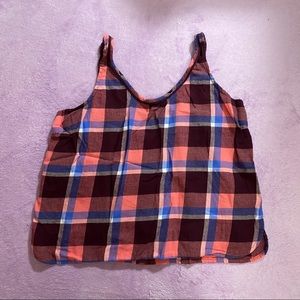 🍁5/$25 Aerie Loose Fit Plaid Tank Top